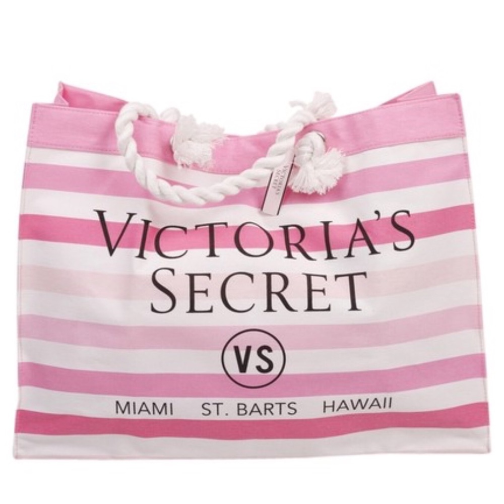 New Victoria’s Secret Canvas Swim Tote Beach Bag